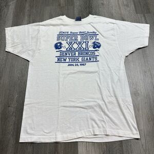 VINTAGE Denver Broncos Super Bowl XXI 1987 Shirt Medium Single Stitch Sneakers